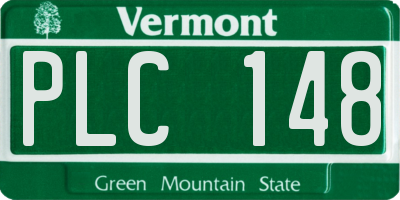 VT license plate PLC148