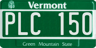 VT license plate PLC150