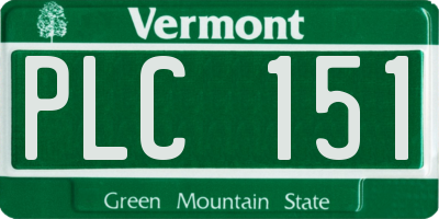 VT license plate PLC151