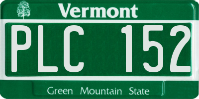VT license plate PLC152