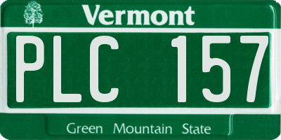 VT license plate PLC157