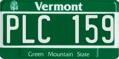 VT license plate PLC159