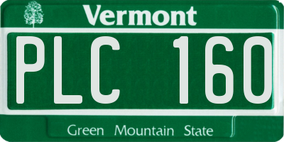 VT license plate PLC160