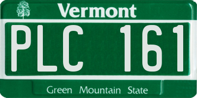 VT license plate PLC161