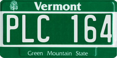 VT license plate PLC164