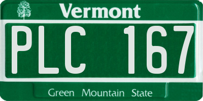 VT license plate PLC167