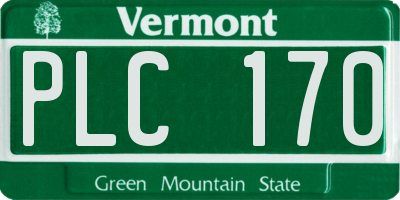 VT license plate PLC170