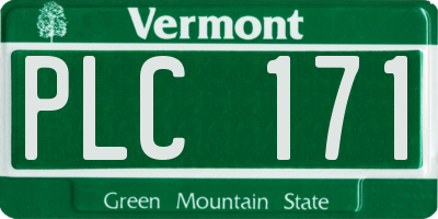 VT license plate PLC171