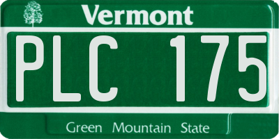 VT license plate PLC175
