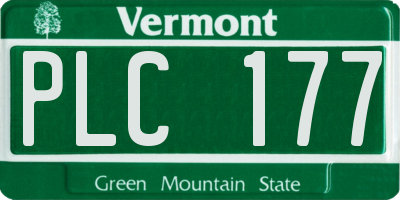 VT license plate PLC177