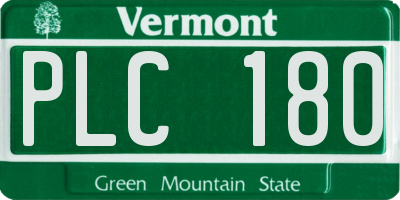 VT license plate PLC180