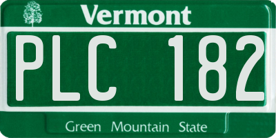 VT license plate PLC182