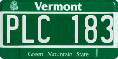 VT license plate PLC183