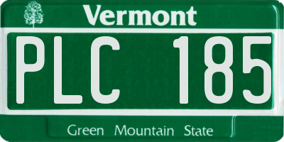 VT license plate PLC185