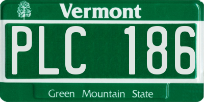 VT license plate PLC186
