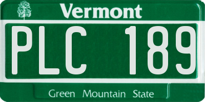 VT license plate PLC189