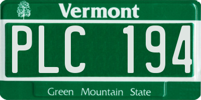 VT license plate PLC194