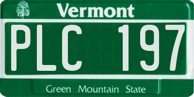 VT license plate PLC197
