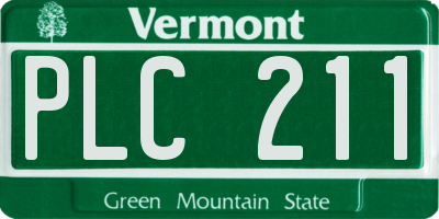 VT license plate PLC211