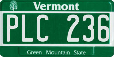 VT license plate PLC236
