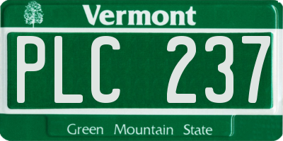 VT license plate PLC237