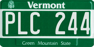 VT license plate PLC244