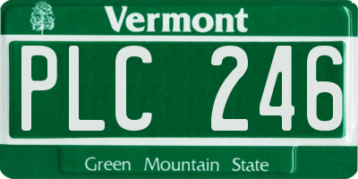 VT license plate PLC246