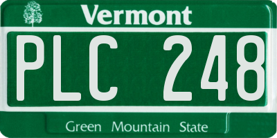 VT license plate PLC248