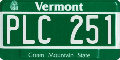 VT license plate PLC251