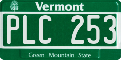 VT license plate PLC253