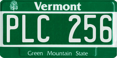 VT license plate PLC256