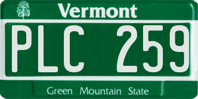 VT license plate PLC259