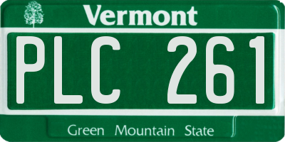 VT license plate PLC261