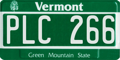 VT license plate PLC266