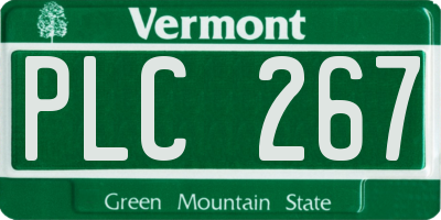 VT license plate PLC267