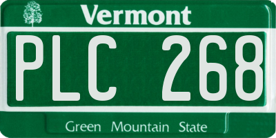 VT license plate PLC268