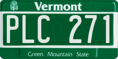 VT license plate PLC271