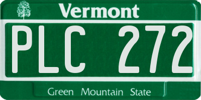 VT license plate PLC272