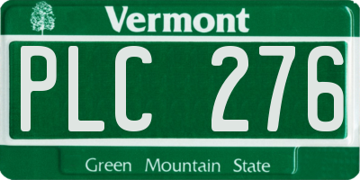 VT license plate PLC276