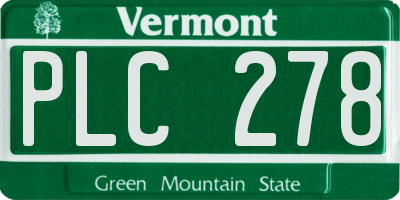 VT license plate PLC278