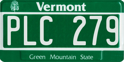 VT license plate PLC279