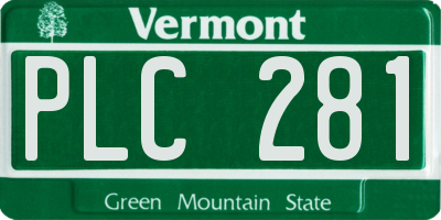VT license plate PLC281