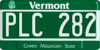 VT license plate PLC282