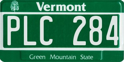VT license plate PLC284
