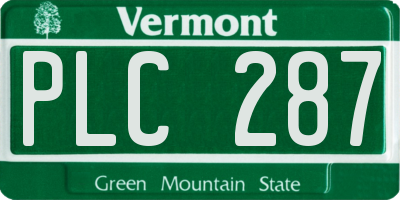 VT license plate PLC287