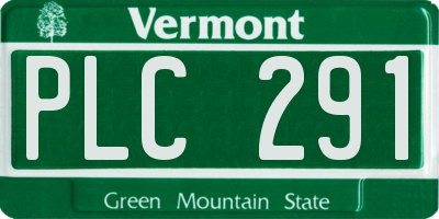 VT license plate PLC291