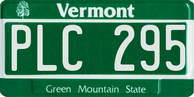 VT license plate PLC295