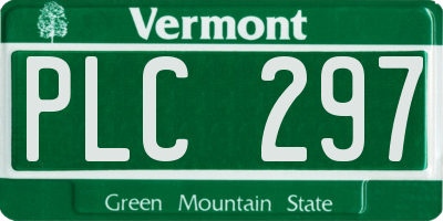 VT license plate PLC297