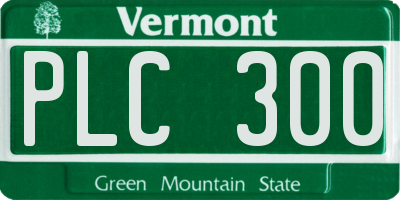 VT license plate PLC300