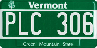 VT license plate PLC306